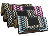 Showman® 34" x 36" Contoured cutter style wool top saddle pad - Country Scene Saddlery and Pet Supplies