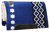 New! Showman™ 36" x 34" 100% Wool Top Cutter Style Saddle Pad with Kodel Fleece Bottom. - Country Scene Saddlery and Pet Supplies