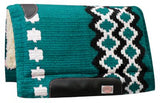New! Showman™ 36" x 34" 100% Wool Top Cutter Style Saddle Pad with Kodel Fleece Bottom. - Country Scene Saddlery and Pet Supplies