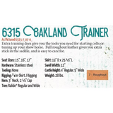 6315 OAKLAND TRAINER SADDLE - Country Scene Saddlery and Pet Supplies