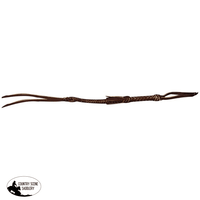 6650 Leather Braided Riding Quirt With Wrist Loop Drak Brown Whips-Quirts