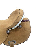 15", 16" Circle S Barrel Style Rought Out Saddle with rawhide accents. - Country Scene Saddlery and Pet Supplies