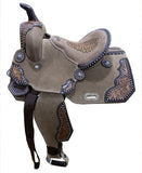 12" DOUBLE T Rough Out Barrel style saddle - Country Scene Saddlery and Pet Supplies