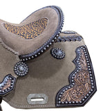 12" DOUBLE T Rough Out Barrel style saddle - Country Scene Saddlery and Pet Supplies