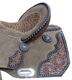 14", 15" DOUBLE T Rough Out Barrel style Full QH 7.5" - Country Scene Saddlery and Pet Supplies