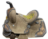 10"DOUBLE T Rough Out Barrel style saddle - Country Scene Saddlery and Pet Supplies