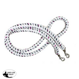 7' braided cotton multi-colored softy contest rein with heavy duty snaps. - Country Scene Saddlery and Pet Supplies