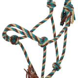 New! Showman Dust & Denim Mohair Cowboy Knot Halter with Lead - Country Scene Saddlery and Pet Supplies