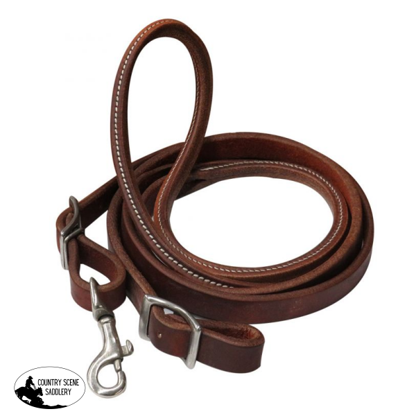 74047 Showman ® 7Ft Heavy Oiled Harness Leather Reins. Wither Straps