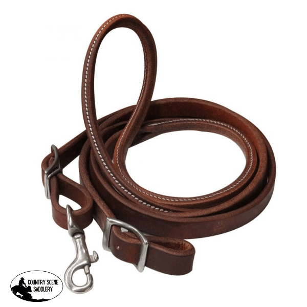 74047 Showman ® 7Ft Heavy Oiled Harness Leather Reins. Wither Straps