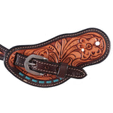 New! Fort Worth Odina Spur Straps - Turquoise Buckstitched - Country Scene Saddlery and Pet Supplies