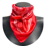New! HTP Western Jolene Satin Wild Rag, Red - Country Scene Saddlery and Pet Supplies
