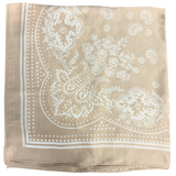 New! HTP Western Jolene Satin Wild Rag, Beige - Country Scene Saddlery and Pet Supplies