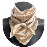 New! HTP Western Jolene Satin Wild Rag, Beige - Country Scene Saddlery and Pet Supplies