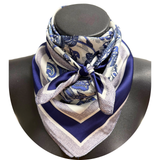 New! HTP Western Annie Satin Wild Rag, Navy - Country Scene Saddlery and Pet Supplies