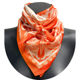 New! HTP Western Kayce Satin Wild Rag, Orange - Country Scene Saddlery and Pet Supplies