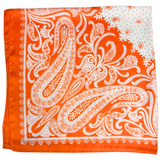 New! HTP Western Kayce Satin Wild Rag, Orange - Country Scene Saddlery and Pet Supplies