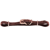 New! Fort Worth Straight Curb Strap, Chestnut 5/8"