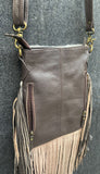 Klassy Cowgirl Leather Crossbody Bag with hair on cowhide w/ barrel racer brand. - Country Scene Saddlery and Pet Supplies