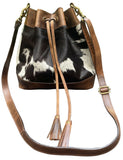 Klassy Cowgirl Hair on Cowhide bucket Bag. - Country Scene Saddlery and Pet Supplies