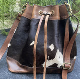 Klassy Cowgirl Hair on Cowhide bucket Bag. - Country Scene Saddlery and Pet Supplies