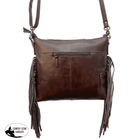 78123 Klassy Cowgirl Genuine Hair-On Cowhide Leather Fringe Tooled Crossbody Bag Backpack