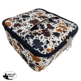 78218 Showman ® Cow Print Nylon Cosmetic Case - Country Scene Saddlery and Pet Supplies