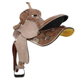 New! Double T Weathered Steer Barrel Style Saddle - 15 Inch - Country Scene Saddlery and Pet Supplies