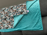 New! PRE-ORDER Minky Blanket - Western Style