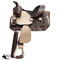 New! 8 Double T Pony Saddle With Floral Tooled Leather And Cyrstal Rhinesotne Conchos. ~ Posted.*