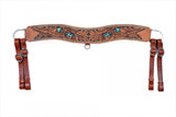 Showman ® Floral tooled leather tripping collar - Country Scene Saddlery and Pet Supplies