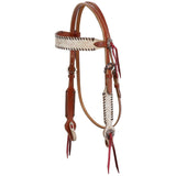 New! Showman Frontier Hide Browband Headstall and Breastcollar Set - Country Scene Saddlery and Pet Supplies