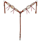 New! Showman Frontier Hide Browband Headstall and Breastcollar Set - Country Scene Saddlery and Pet Supplies