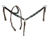 Showman ® Miracle Braid One Ear Headstall and Breast Collar Set. - Country Scene Saddlery and Pet Supplies
