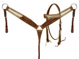 New! Showman Floral Frontier Browband Headstall and Breastcollar Set - Country Scene Saddlery and Pet Supplies