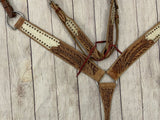 New! Showman Floral Frontier Browband Headstall and Breastcollar Set - Country Scene Saddlery and Pet Supplies