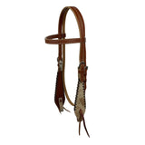New! Showman Cattle Country Browband Cowhide Headstall and Breastcollar Set - Country Scene Saddlery and Pet Supplies