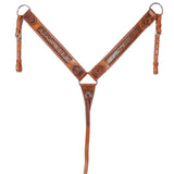 New! Showman Teal Bayou Browband Headstall and Breastcollar Set - Country Scene Saddlery and Pet Supplies