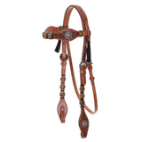 New! Showman Cowboy Heritage Browband Headstall and Breastcollar Set