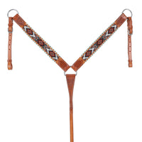 New! Showman Kaleidoscope Browband Headstall and Breastcollar Set