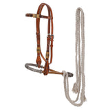 New! Showman Rawhide Rider Bosal Headstall with Reins - Country Scene Saddlery and Pet Supplies