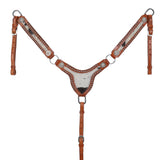 New! Showman Hide Haven Browband Headstall and Breastcollar Set - Country Scene Saddlery and Pet Supplies