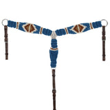 New! Showman Mountain View Pony Sized Mohair Browband Headstall and Breastcollar Set - Country Scene Saddlery and Pet Supplies