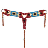 New! Showman Fiery Frontier Pony Sized Mohair Browband Headstall and Breastcollar Set - Country Scene Saddlery and Pet Supplies