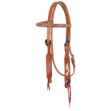 New! Showman Blossom & Hide Browband Headstall and Breastcollar Set - Country Scene Saddlery and Pet Supplies