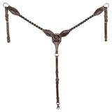 New! Showman Desert Dawn Mohair Browband Headstall and Breastcollar Set - Country Scene Saddlery and Pet Supplies