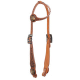 New! Showman Wild Daisy One Ear Headstall and Breastcollar Set - Country Scene Saddlery and Pet Supplies