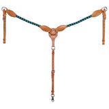 New! Showman Tealwood Mohair Browband Headstall and Breastcollar Set - Country Scene Saddlery and Pet Supplies