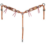 New! Showman Woodland Hide Browband Headstall and Breastcollar Set - Country Scene Saddlery and Pet Supplies