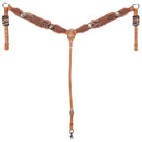 New! Showman Stitch & Weave Browband Headstall and Breastcollar Set - Country Scene Saddlery and Pet Supplies